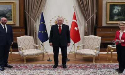 Cumhurbaşkanı Erdoğan, AB Konseyi Başkanı Charles Michel ve AB Komisyonu Başkanı Ursula Von Der Leyen’i kabul etti