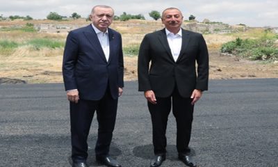 Cumhurbaşkanı Erdoğan, Azerbaycan Cumhurbaşkanı Aliyev ile Fuzuli’de bir araya geldi