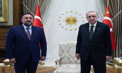Cumhurbaşkanı Erdoğan, Irak Azim İttifakı Başkanı Hançer’i kabul etti
