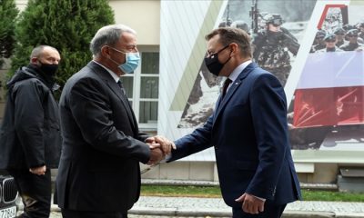 Millî Savunma Bakanı Hulusi Akar, Polonya Savunma Bakanı Marıusz Blaszczak İle Bir Araya Geldi