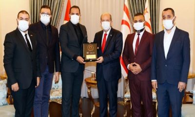 Cumhurbaşkanı Ersin Tatar, Hatay Mustafa Kemal Üniversitesi Diş Hekimliği Fakültesi heyetini kabul etti