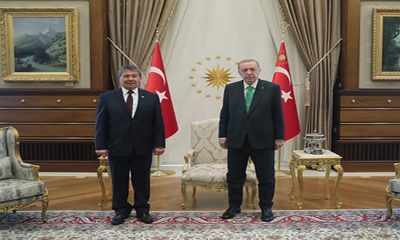 Cumhurbaşkanı Erdoğan, KKTC Başbakanı Üstel’i kabul etti