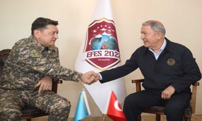 Millî Savunma Bakanı Hulusi Akar, Kazakistan Genelkurmay Başkanı Korgeneral Marat Khusayinov’u Kabul Etti