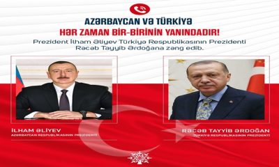 İlham Əliyev Türkiyə Respublikasının Prezidenti Rəcəb Tayyib Ərdoğana zəng edib