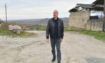 İlham Aliyev Hocalı ilçesinin Hanabad köyünü ziyaret etti