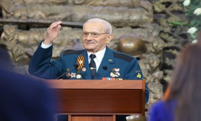 Büyük Vatanseverlik Savaşı gazisi Nikolai Imchuk, “Zafer Diktesi” katılımcılarına: Zaferimizi onurlandırdığınız ve hatırladığınız için teşekkür ederiz