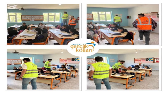 AK Parti Taşlıçay İlçe Gençlik Kolları Başkanı Yusuf Samancı Başkanlığında Tanrıverdi Köy Okulu’na Yardım Eli Uzatıldı