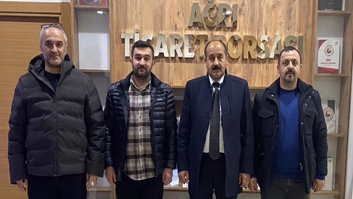 BAŞKAN MEHMET NURİ SAMANCI `DAN AĞRI TİCARET BORSASI BAŞKANI ÖMER YILDIRIM VE MECLİS BAŞKANI ASLAN`A ZİYARET